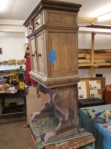 Seventeenth century Italian cabinet  progress