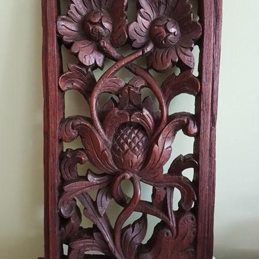 Early seventeenth century deep carved and pierced chestnut panel