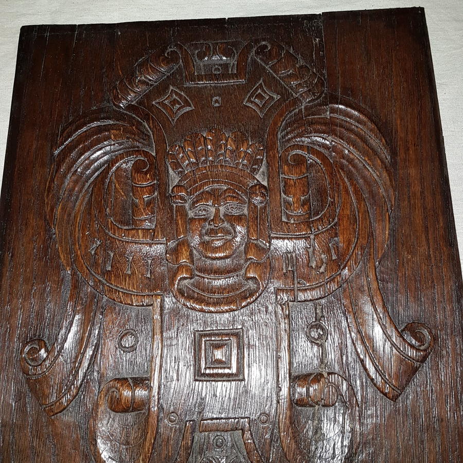 Oak carved Coffer Panel