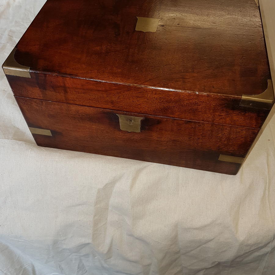 19th century mahogany writing slope