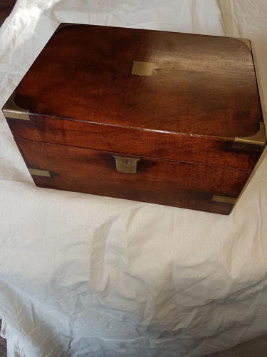 19th century mahogany writing slope