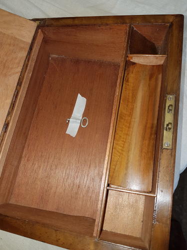19th century mahogany writing slope