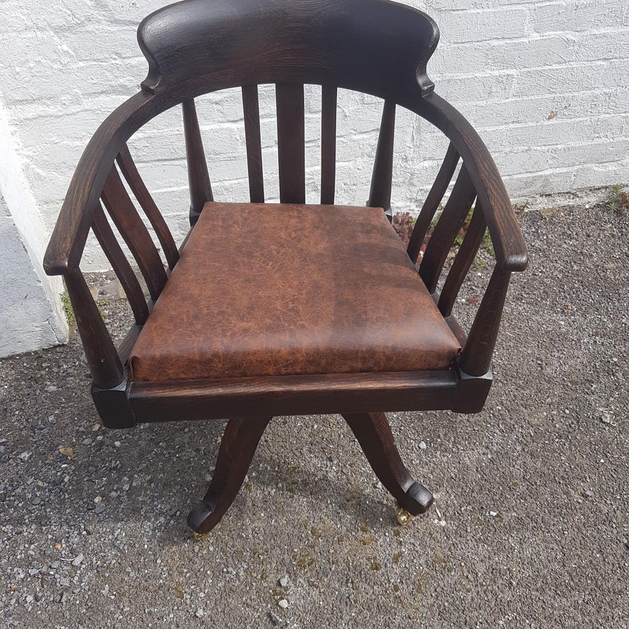 Oak desk chair by Shapland and Petter