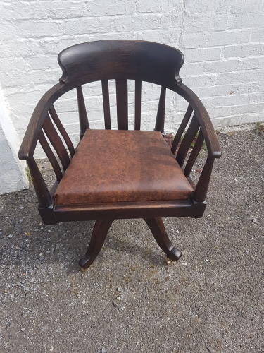 Oak desk chair by Shapland and Petter
