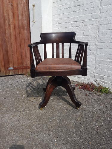 Oak desk chair by Shapland and Petter