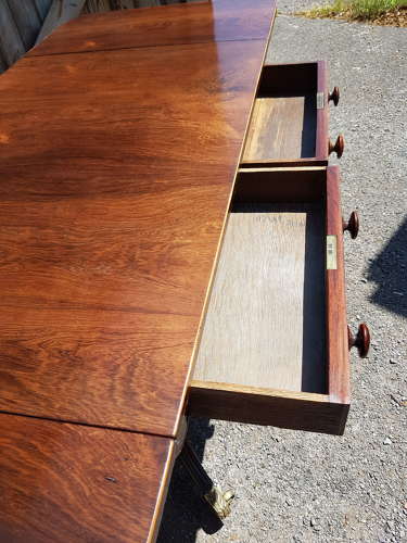 Antique Regency rosewood sofa table with ormolu mouldings