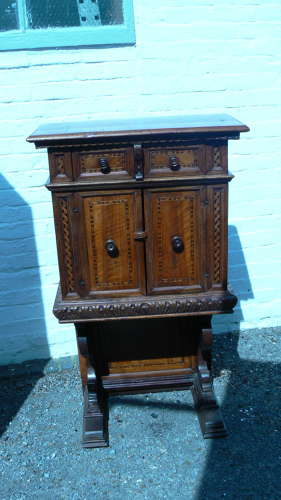 Antique Florentine inlaid walnut cabinet c.1600