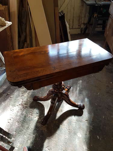 Mahogany Folding Card Table - Nineteenth Century
